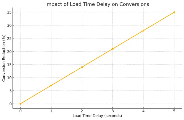 Impact of load time delay on conversion rates