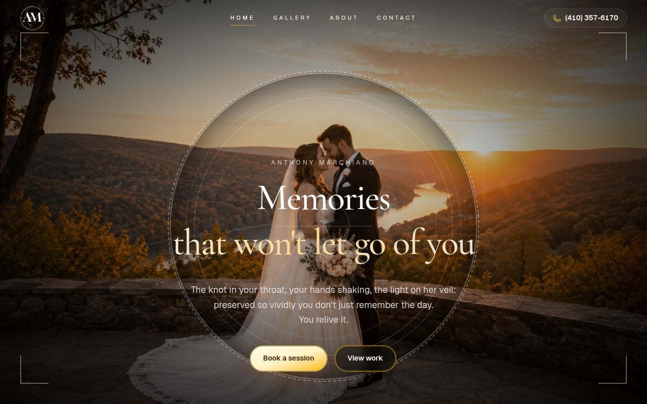Website preview of Anthony Marchiano