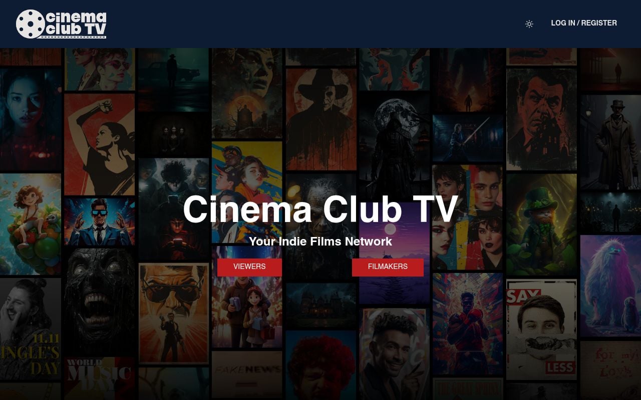 Website preview of Cinema Club TV