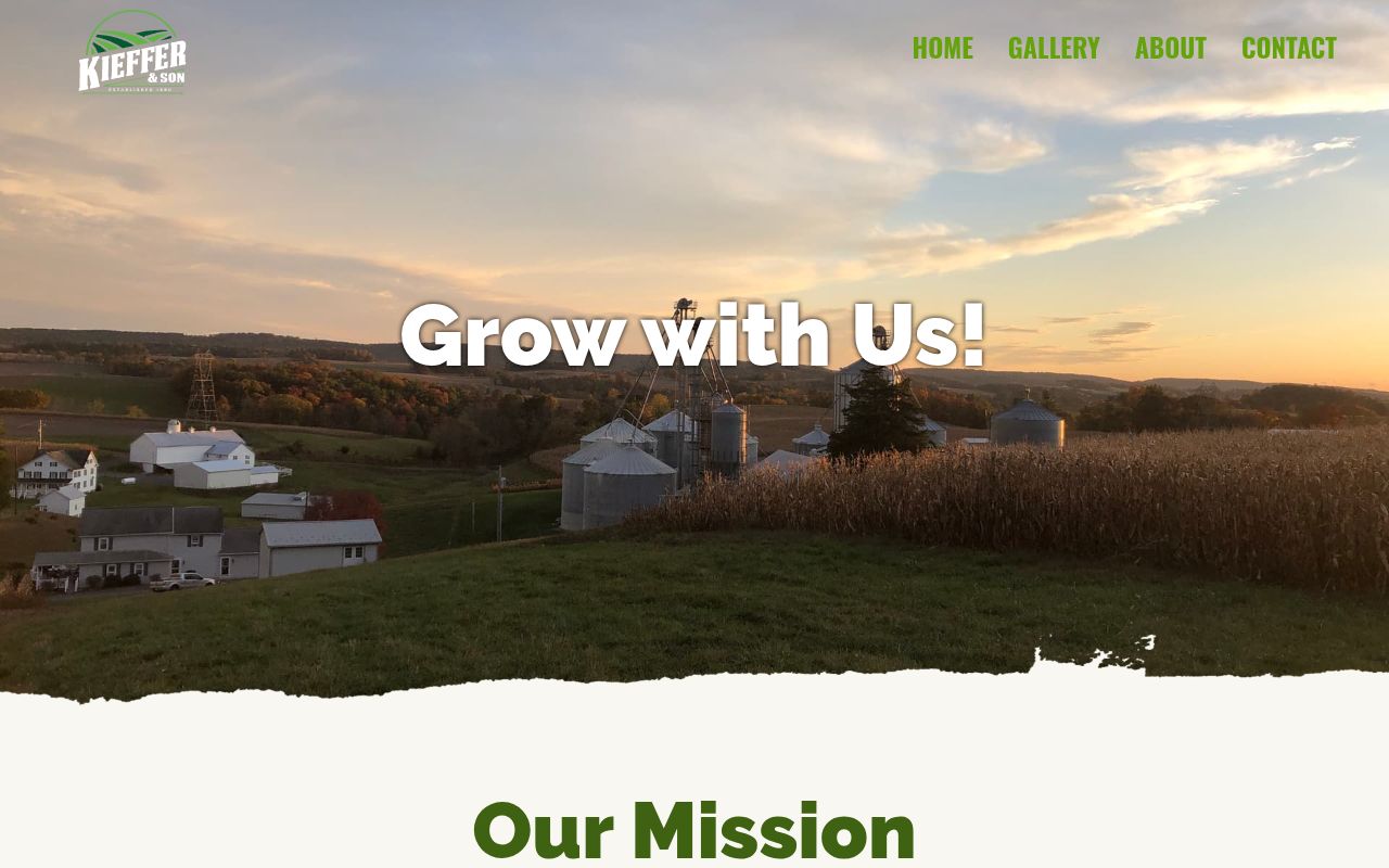 Website preview of Kieffer & Son